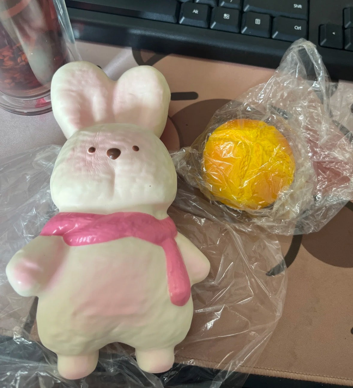 Huge bunny w lil cutie